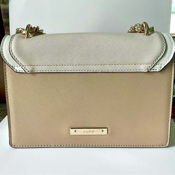 ALDO Byworth Crossbody Bag Cream Tan White Gold - Picture 7 of 8